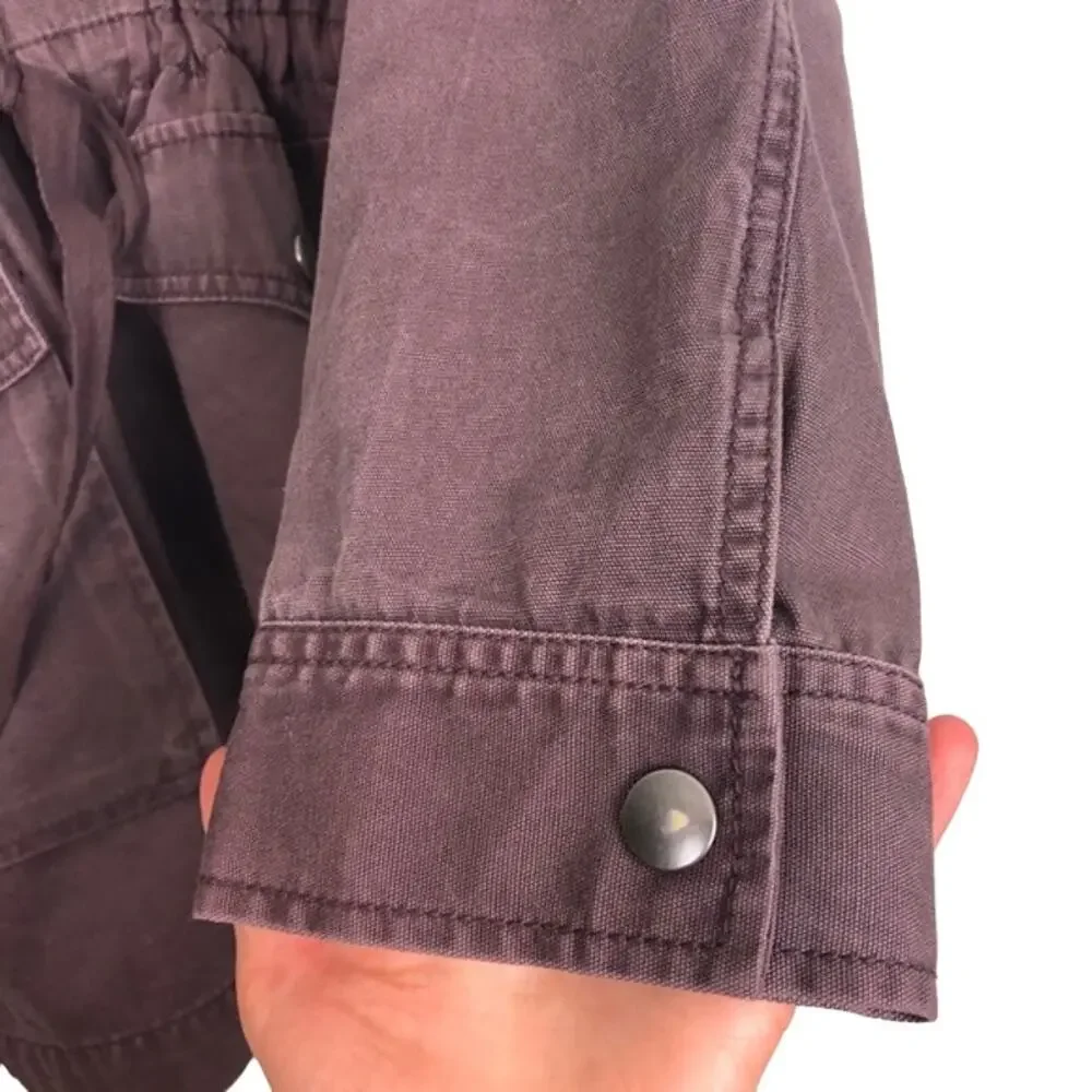 Nordstrom's bp Muted Maroon Hooded Field Utility Cargo Jacket Size Small - Picture 12 of 16